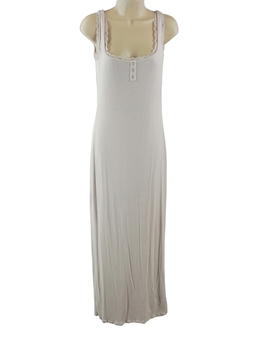 Popilush Lace-Trim Maxi Slip Dress in Pale Pink - Picture 4 of 11